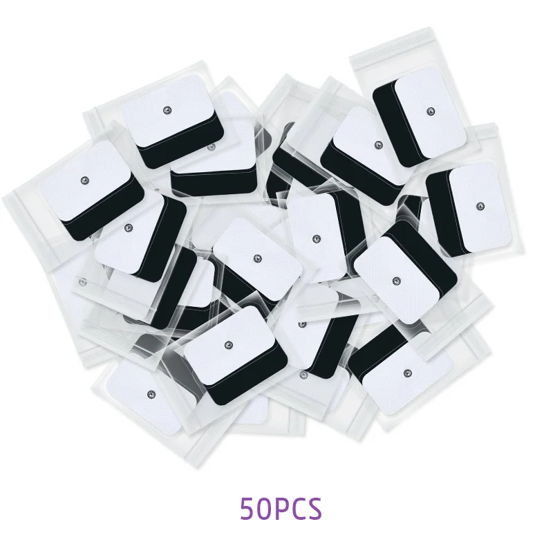 50Pcs 50 P, десятки электродов, клейкие электроды, акупунктурный массаж, гелевая накладка, пластырь, массажер, электрический стимулятор мышц, разъем 3,5 мм, 5x9 см - Цвет: 50Pcs