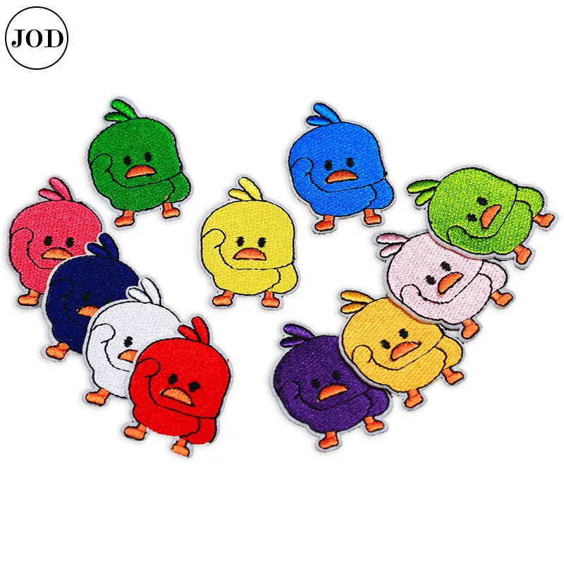 Жёлтая утка вышитые патчи для одежды Железная одежда наклейки патч termoadesivos