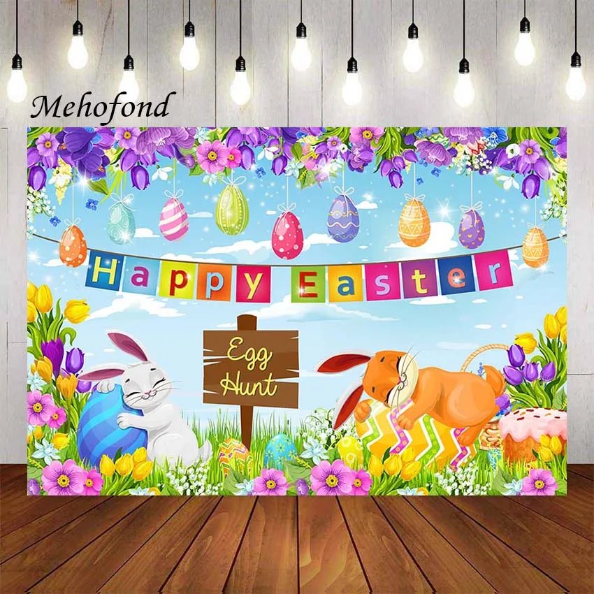 

Фон для фотосъемки Mehofond весеннее пасхальное яйцо оховечерние чное цветочное украшение счастливое пасхальное яйцо кролик фон для фотостуди...