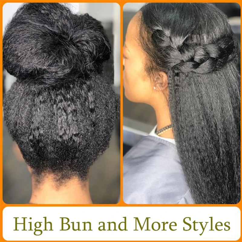 Курчавые прямые парики на полной сетке бразильские из человеческих волос для