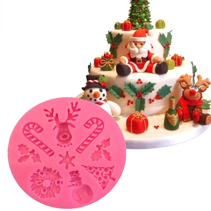 

Elk Christmas series liquid silicone sugar cake mold baking chocolate decorative mold