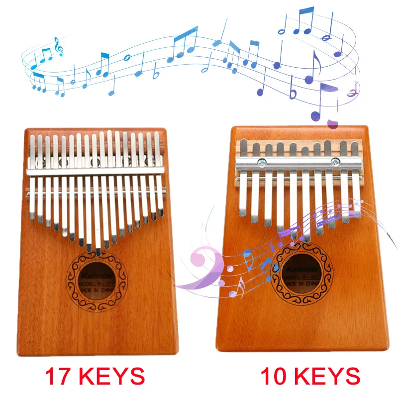 Kalimba портативное пианино с 10/17 клавишами корпус из красного дерева музыкальный