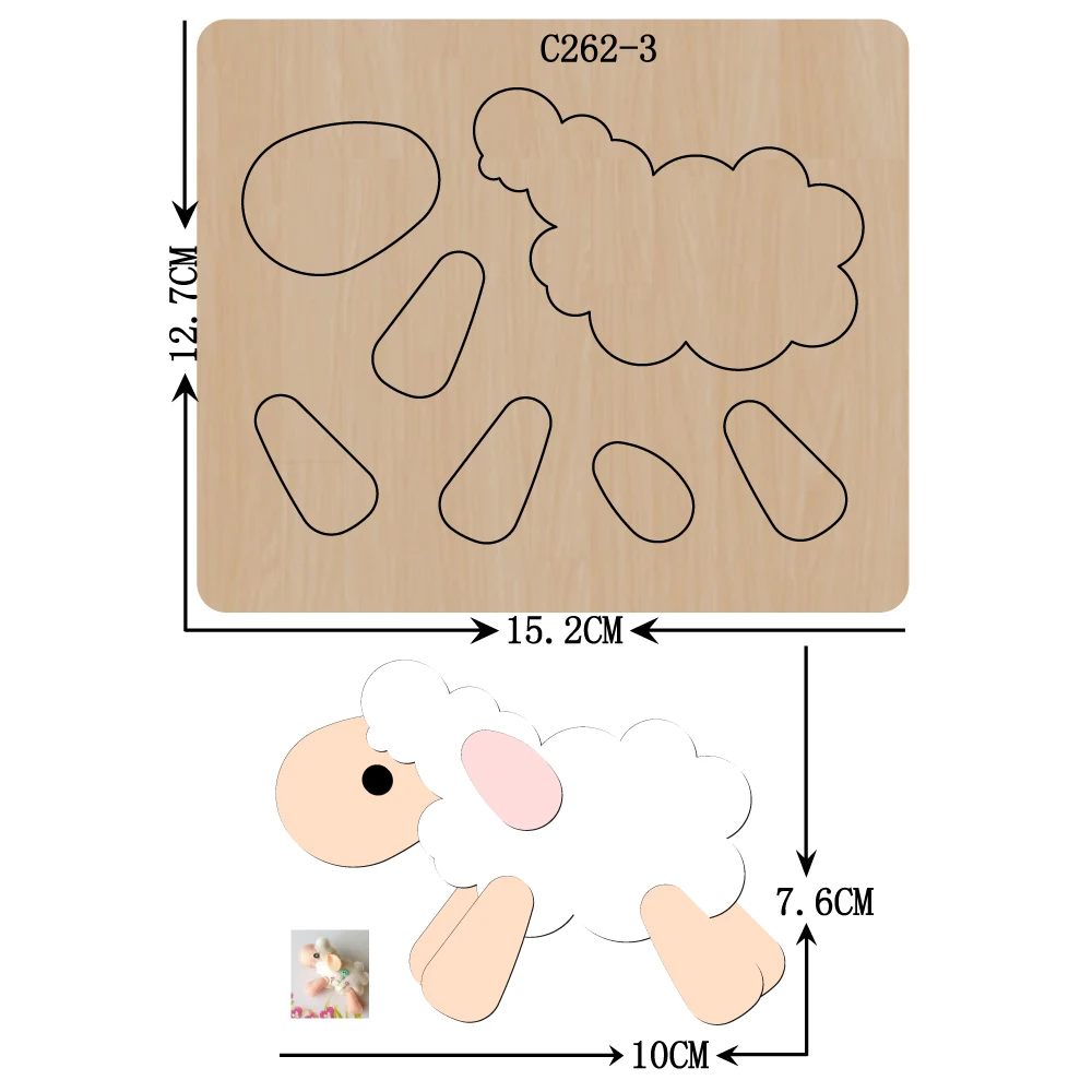 

New sheep Wooden die Scrapbooking C-262-3 Cutting Dies