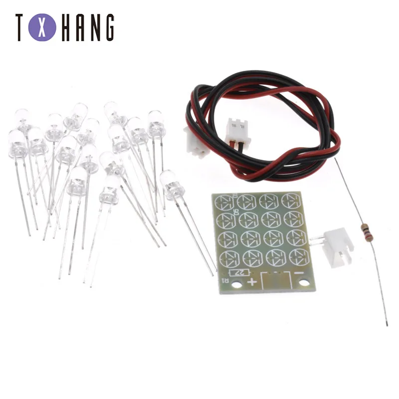 NE555 + CD4017 светодиодный мигающий свет набор для производства электроники DIY |