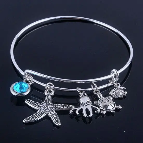 Новый Регулируемый Расширяемый Браслет из проволоки диаметр 65 мм посеребренный