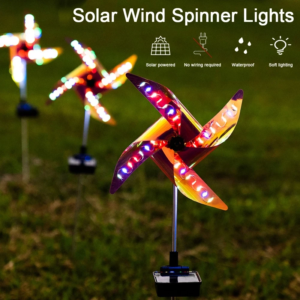 Precio Lámpara Giratoria De Viento Alimentada Por Energía Solar, Molinillo Decorativo Para Exteriores, Impermeable, Para El Hogar Y La Boda, Paquete De 2 Unidades