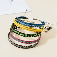 zmzy ethnic boho braided wayuu bracelet pattern bracelets for women pulseras mujer bohemian adjustable handwoven rope jewelry