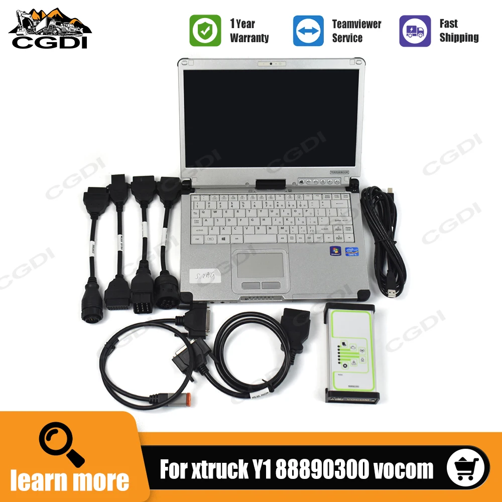 

For vocom 88890300 xtruck Y1CF-19 CF-C2 Laptop auto scanner tool truck diagnosis with ptt2.7 software