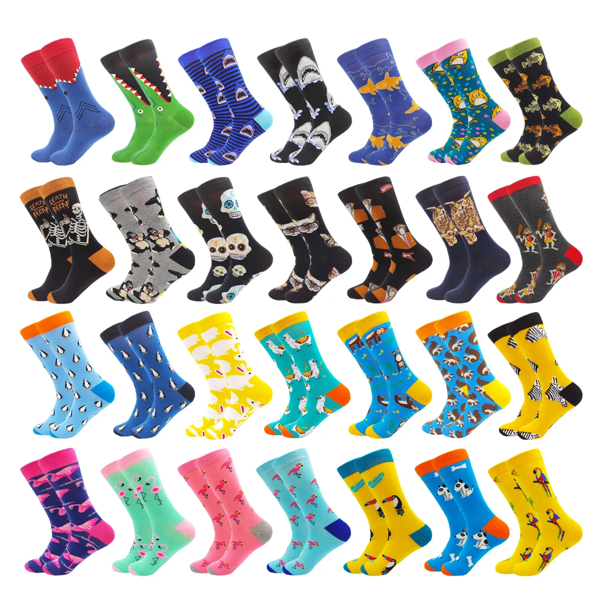

1 Pairs Fashion Novelty Hiphop Cotton Socks Men&women Harajuku Happy Funny Art Darkly Casual Dress Socks Gifts for Men Size39-45