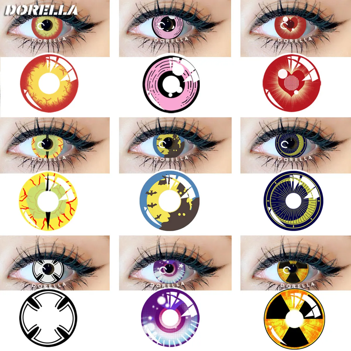 

2 шт., линзы для глаз для косплея