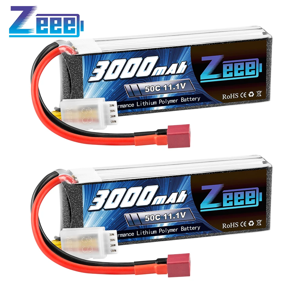 2units Zeee 11.1V 50C 3000mAh 3S Lipo Battery Softcase Battery with Deans Connector for RC Helicopter RC Airplane Car Truck Boat