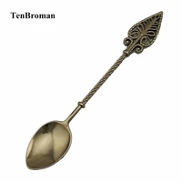 tenbroman 4pcsset dining bar vintage royal style carved small coffee cutlery mini dessert for snacks dinnerware spoon set