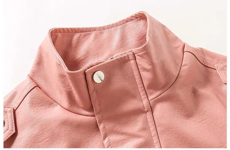 Teenage Girl Spring Autumn PU Coat Jacket Kids Casual Motorcycle Leather Bomber Jackets Children Coats Overwear Clothes 12 13 14 | Детская