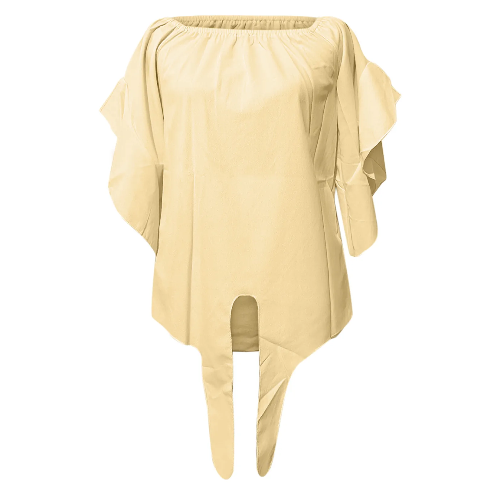 Женская шифоновая блузка в полоску с коротким рукавом и открытыми плечами |