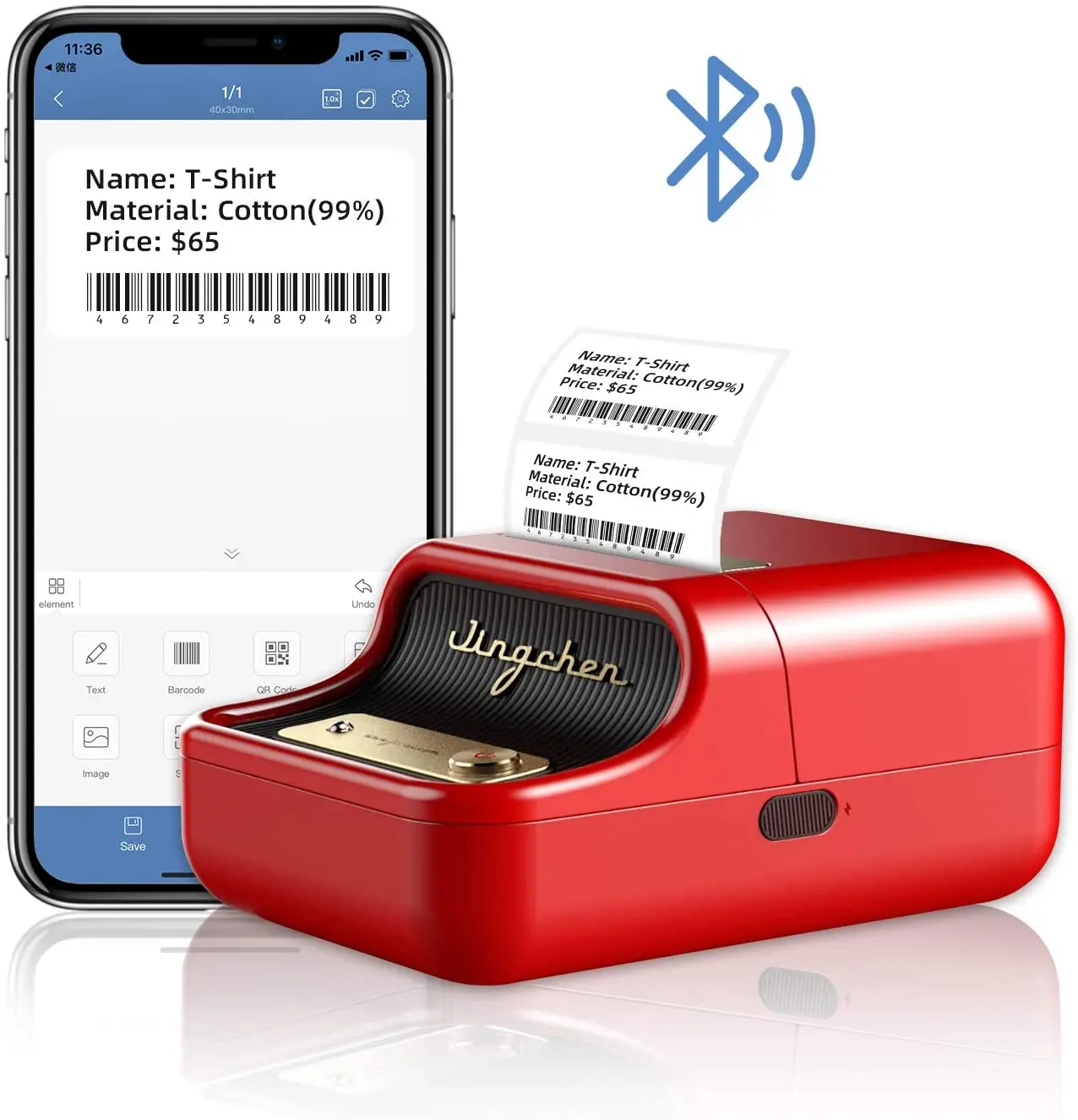 Иди! B21 принтер этикеток портативный термобеспроводной Bluetooth-принтер