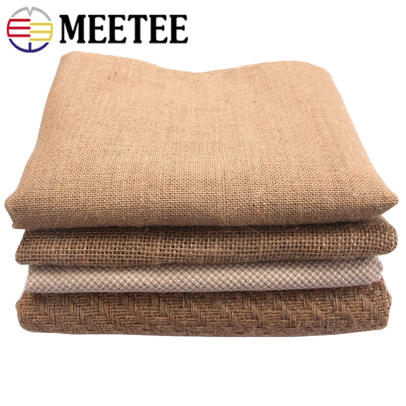 Meetee 50/100X150cm натуральная Мешковина ткань сетка льняная текстильная для сумки