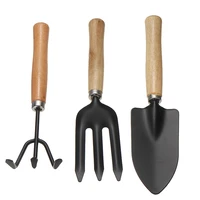 mini garden hand tool kit plant gardening shovel spade rake with wood handle for flowers potted plants garden supplies