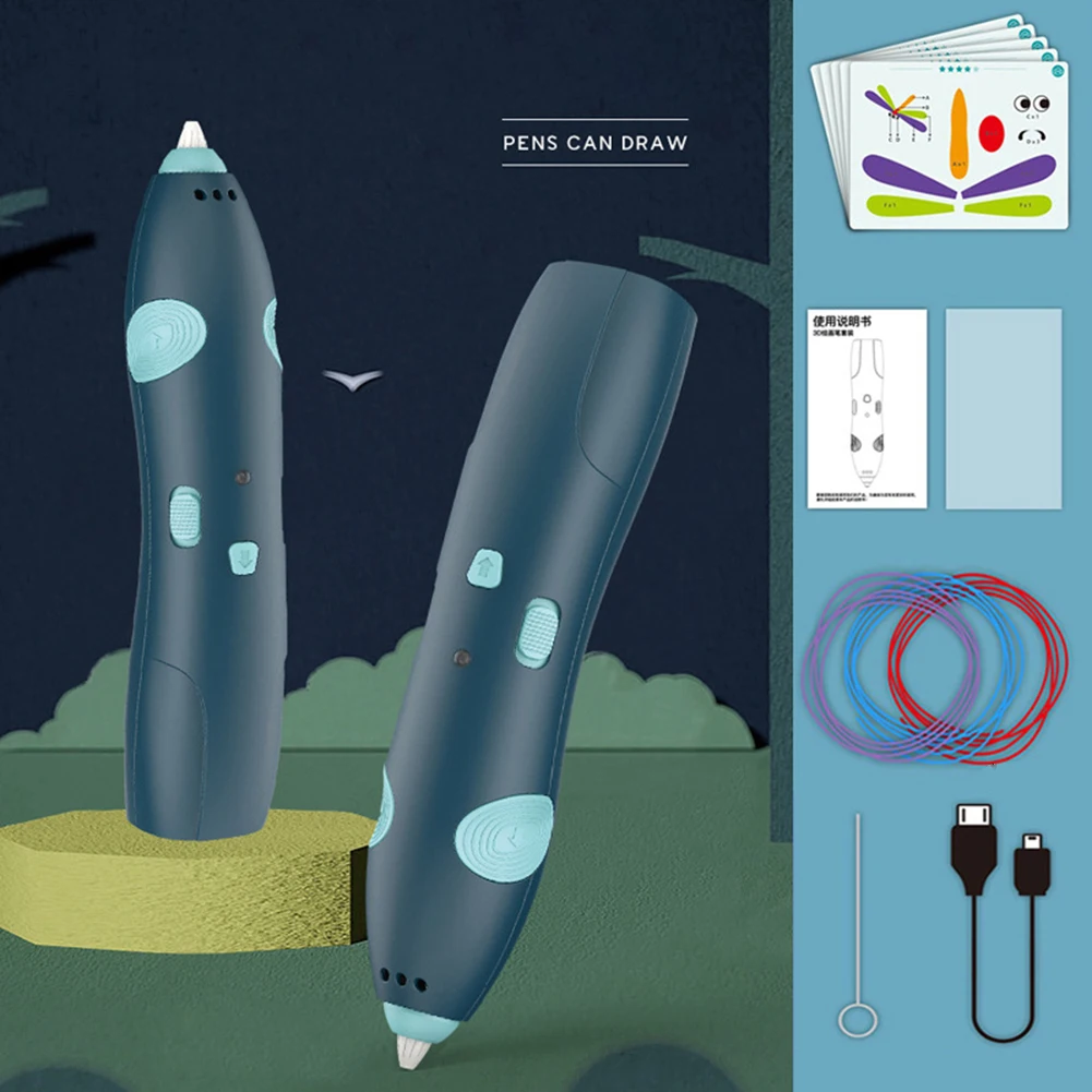 

3D Printing Pen Digital Display Intelligent 3D Pen High Temperature 3D Graffiti Painting Pens with Educational Toys Gift