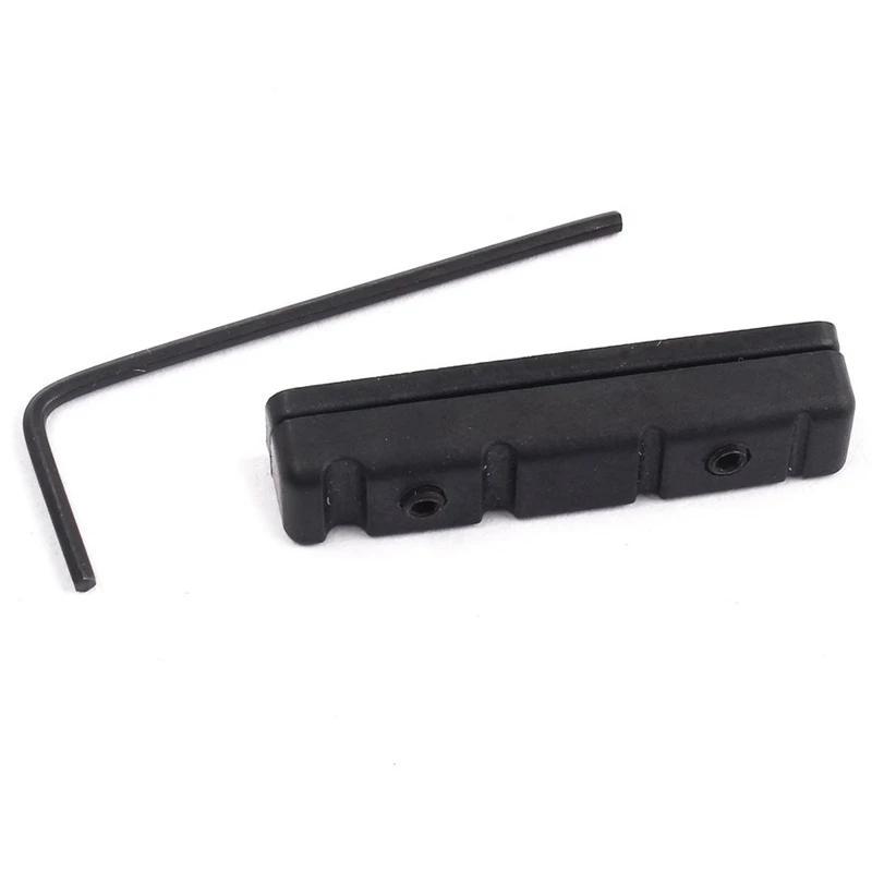 

Adjustable Pom Nut Slotted for 4 Strings Bass Guitar Replacement Parts Black