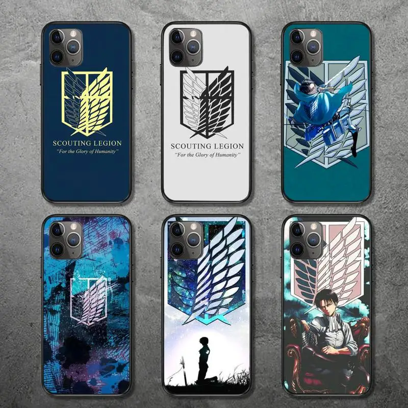 

Anime Japanese attack on Titan Phone Case for iPhone 12 11 mini pro XS MAX 8 7 6 6S Plus X 5S SE 2020 XR