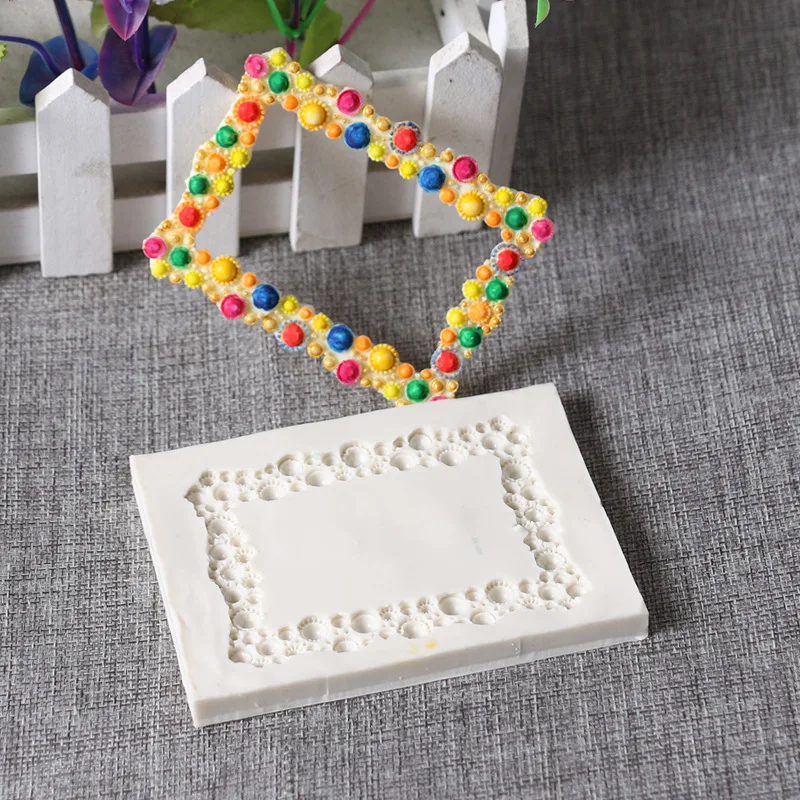 3D Ретро фоторамка в форме силиконовой формы для торта украшение мастикой