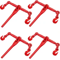 vevor 4pcs ratchet chain load binder adjustable 38 12 inch 9215lbs loading capacity for industrial tying down securing towing