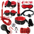 БДСМ секс-игрушки для взрослых, набор для бондажа, вибрационный фаллоимитатор, наручники для взрослых, нейлоновый набор инструментов 8-12 шт.компл., новое обновление