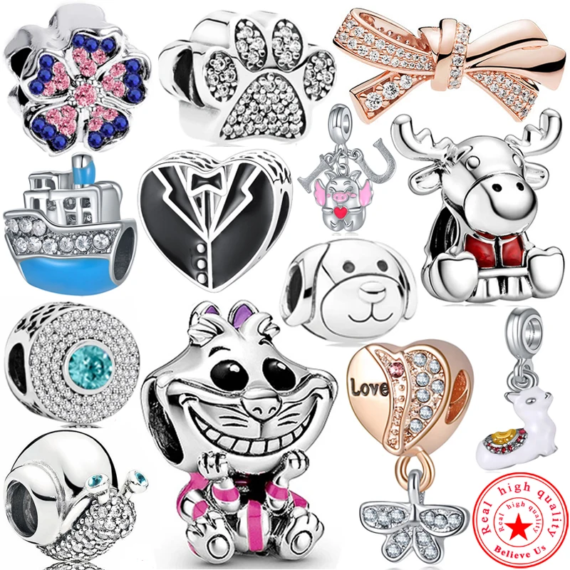 Серебряный цвет сердца Радуга Ловец снов Подвески цветы подходят для брендовых