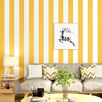 cute yellow wide striped wallpaper kids room wall decals black red silver stripe wallpapers roll home decor papier peint ez204