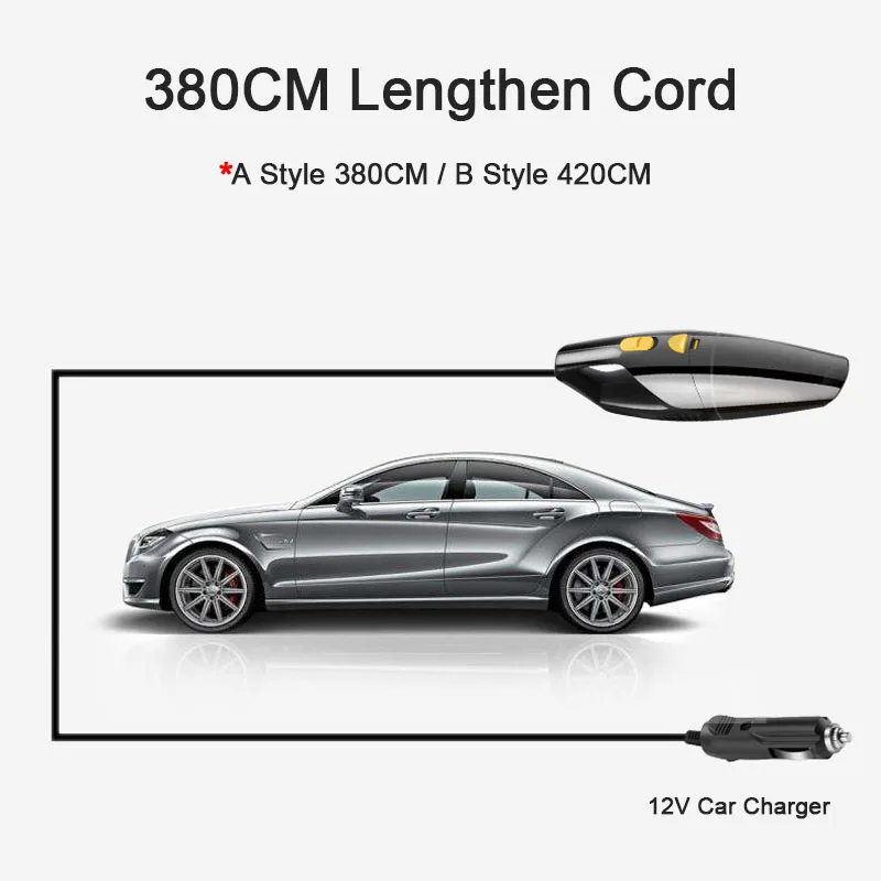 Мощный автомобильный пылесос для сухой и влажной уборки 120 Вт 5000 па