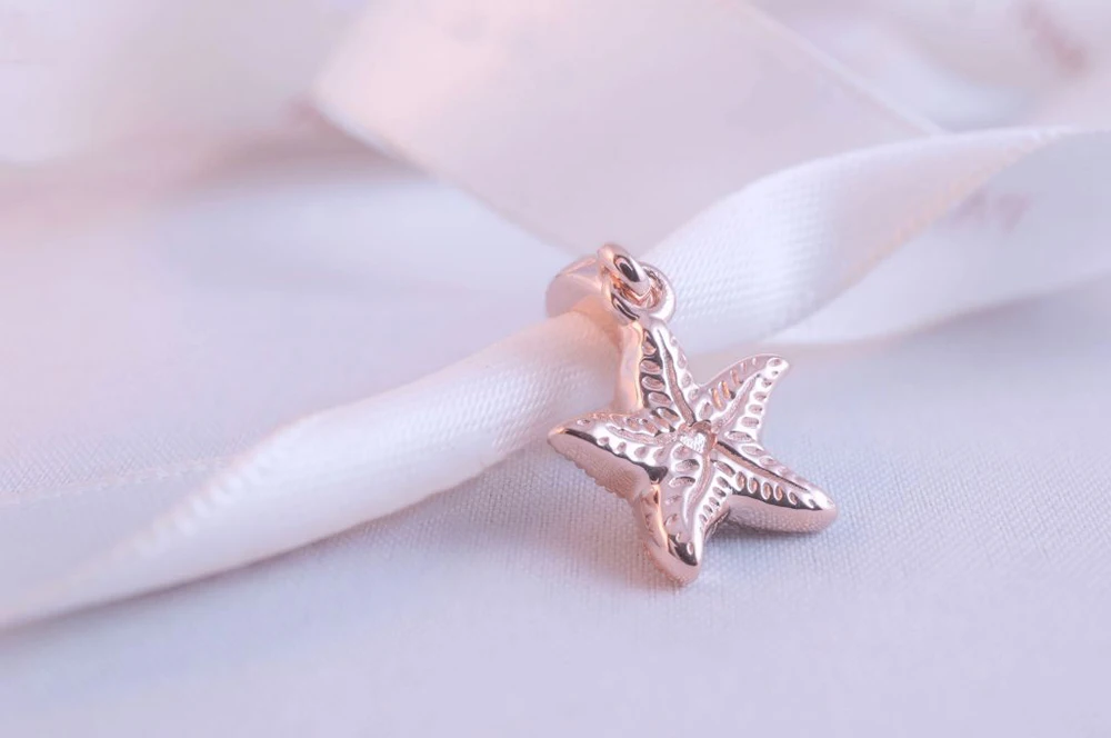 

Danturn 925 Sterling Silver Beads Sparkling Starfish Dangle Charm Compatible With Original Pandora Bracelets Women DIY Jewelry
