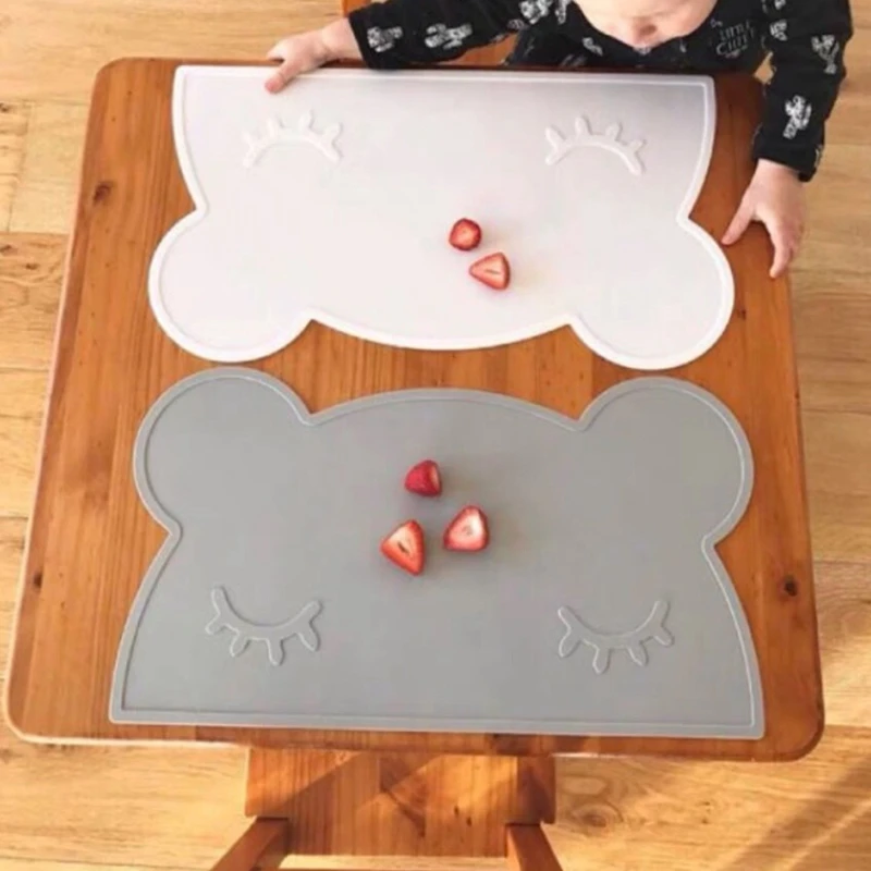 

Mamibaby KAMONI Children Cartoon Silicone Placemat 1PC Baby Animal Series Non-Slip BFA-Free Placemat Safe Baby Kitchen Utensils