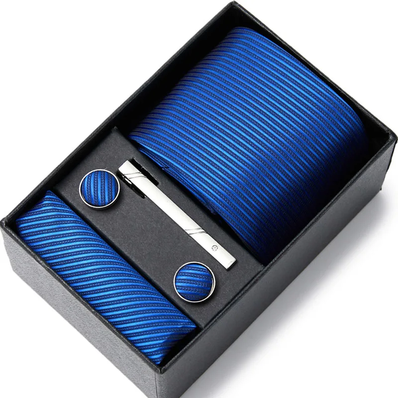 

High Grade Hot sale Mix Colors Nice Handmade Wedding Gift 7.5 cm Tie Set Necktie Box Suit Accessories Men