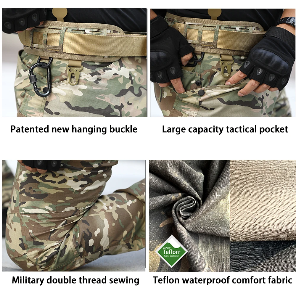 

Tactical Cargo Pants Men Waterproof Casual Military Army Combat Work Man Overall Trousers Sweatpants