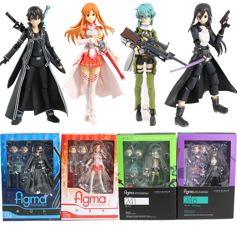 Фигурка Сан-меч Asuna Yuuki Kirito если Figma 178 174 241 6 дюймов коллекционная экшн-фигурка