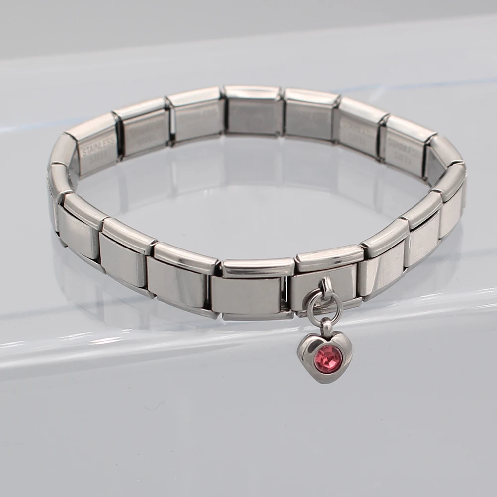 Hapiship 2019 г. оригинальный дизайн сердце из нержавеющей стали розовый CZ итальянский