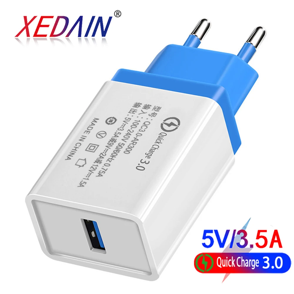 Быстрое зарядное устройство QC 3 0 USB US/EU для быстрой зарядки портативных зарядных