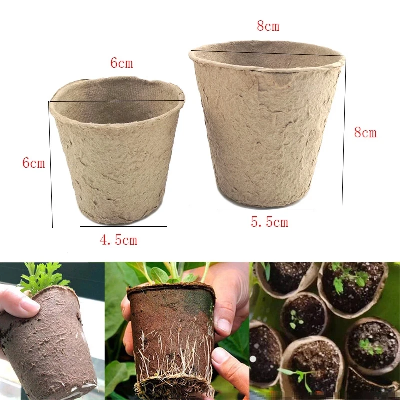 

6 см/8 см растительный бумажный горшок для начинающих чашка для детской травы набор для домашнего выращивания растений цветок органический ...