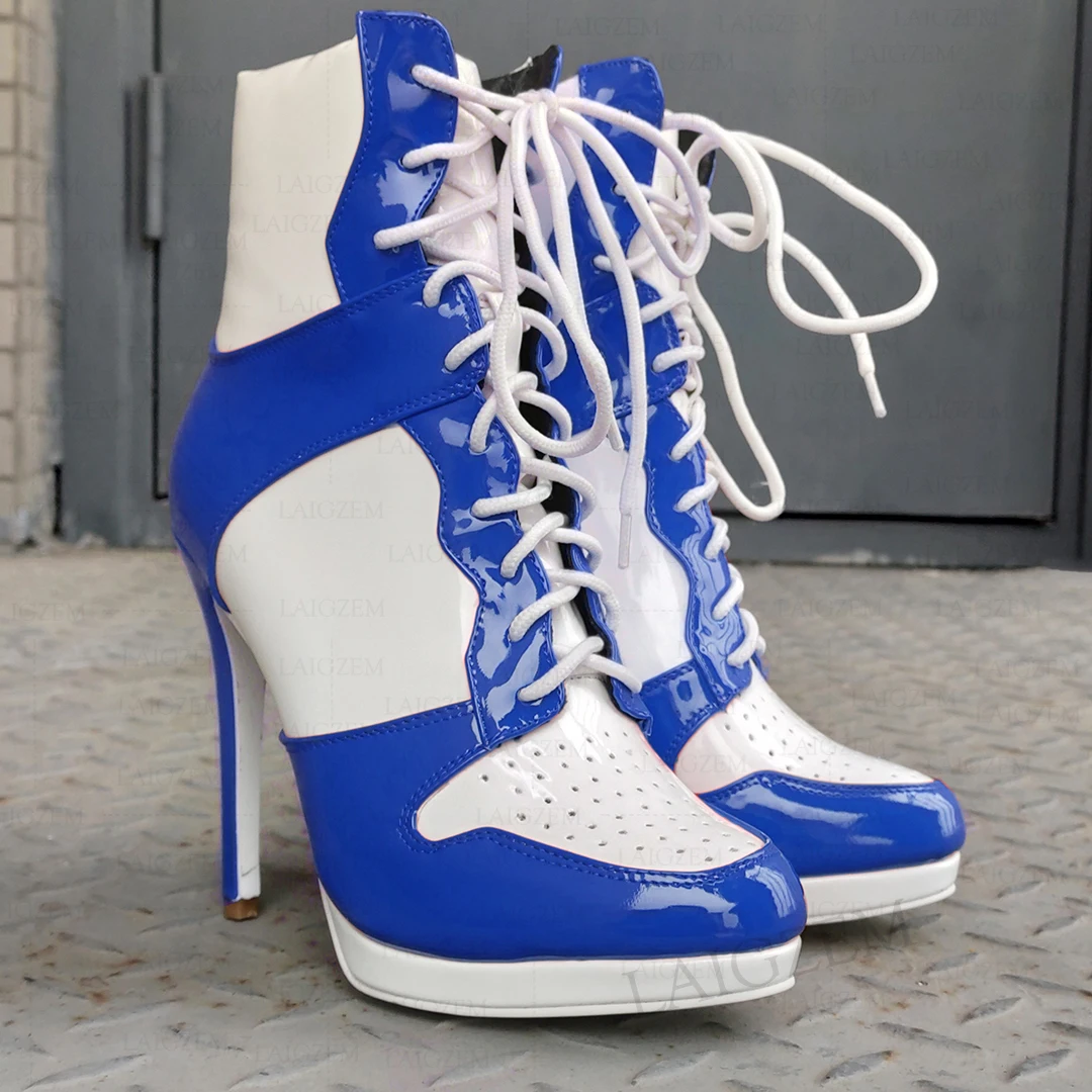 Женские ботильоны с круглым носком на тонком высоком каблуке | Обувь