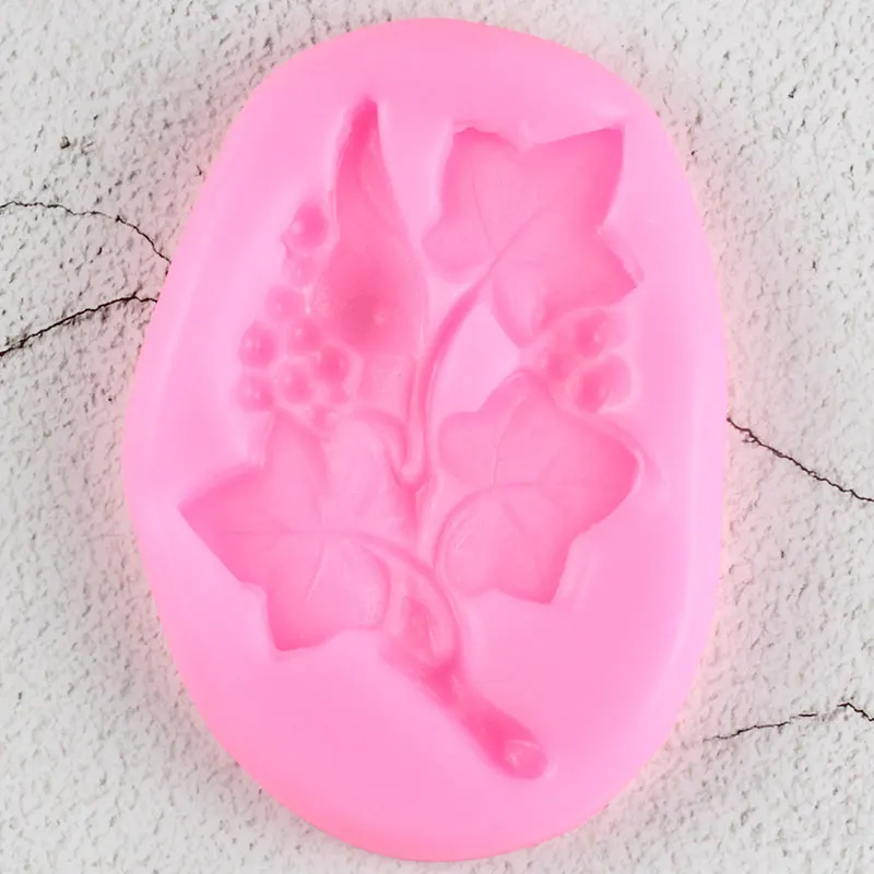 Sugarcraft виноградные силиконовые формы рельефные листья помадка для кекса