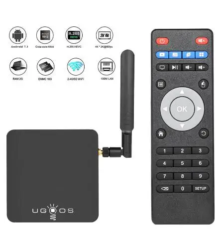 UGOOS AM6 2G/16G Android 9.1 TV Box AM3 Amlogic S912 Octa-core 2.4G & 5G WiFi H.265 VP9 UHD 4K media player Smart BOX | Электроника