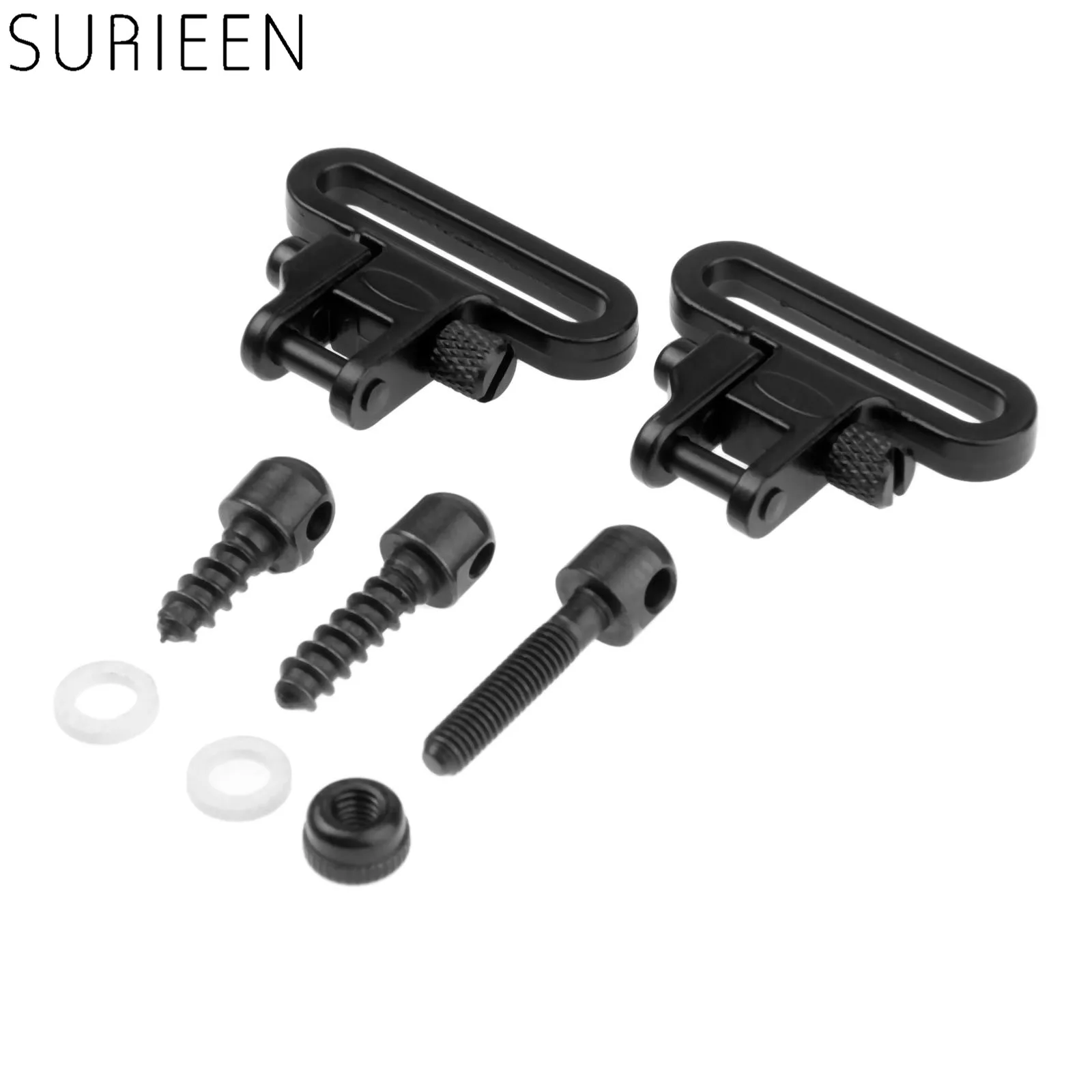 

SURIEEN 1.25" 300lbs Rifle Sling Swivel Studs Bolt Quick Detach Machine Screw Kit Adapter Base Mount Action Hunting Accessories