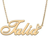 talia name tag necklace personalized pendant jewelry gifts for mom daughter girl friend birthday christmas party present