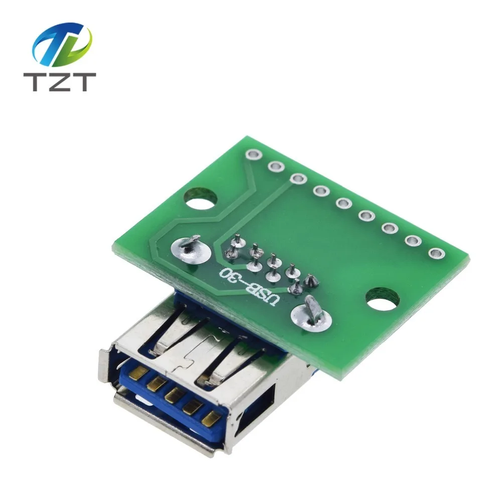 TZT MINI MICRO USB Для DIP адаптера/USB разъем 2,54 мм 5pin Женский Разъем b Тип USB2.0 Женский PCB конвертер USB-01