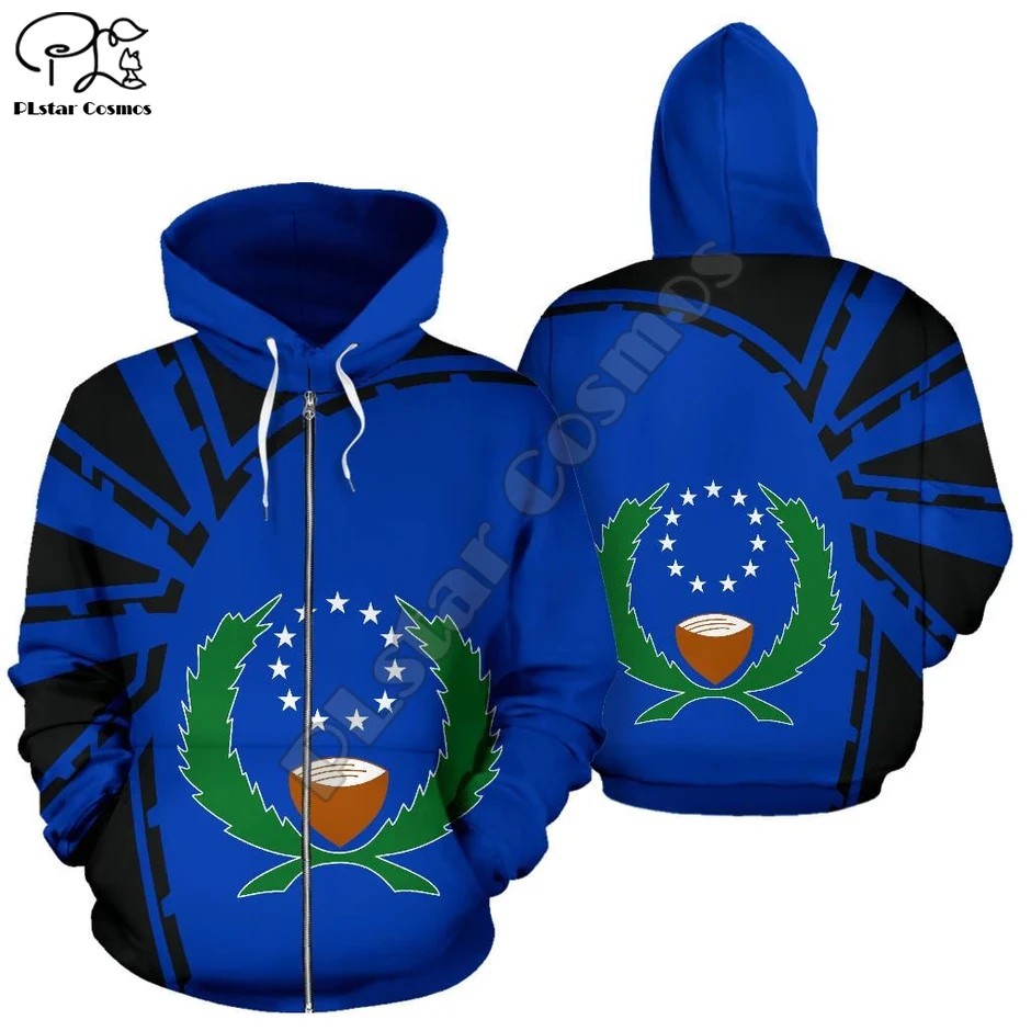 

NewFashion Island Country Flag Pohnpei Polynesian Culture Retro Tattoo Tracksuit Men/Women Pullover Harajuku 3DPrint Hoodies A32