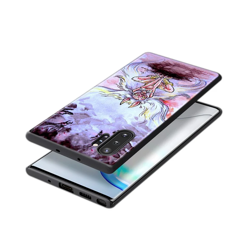 

Japanese Hot Anime Spirited Away For Samsung Galaxy Note 20 10 9 8 S21 S10 S10E S9 S8 S7 Ultra Lite Plus Pro 5G black Phone Case
