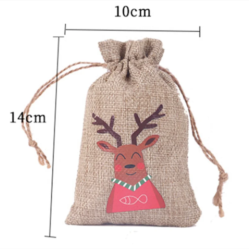 5 шт./лот новый Рождественский Подарочный пакет Санта Клаус украшение мешок для