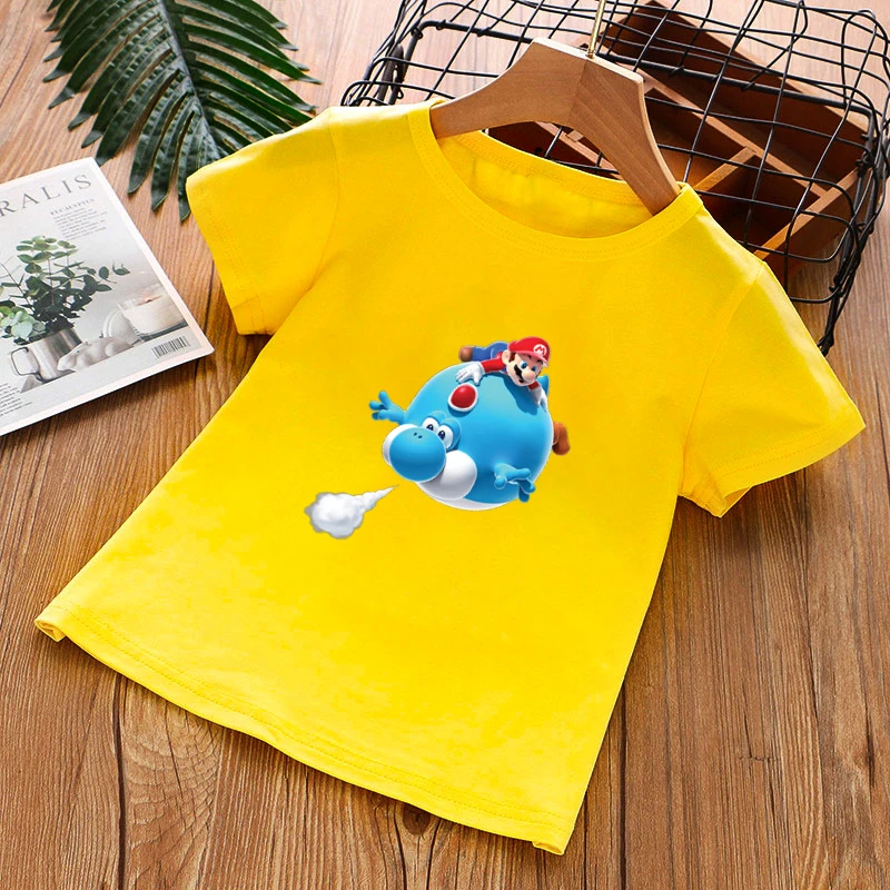 

Children's Clothing Mario Print T-Shirt Boys and Girls Summer T-Shirt Top Clothing Children's Clothing Baby casual t-Shirt