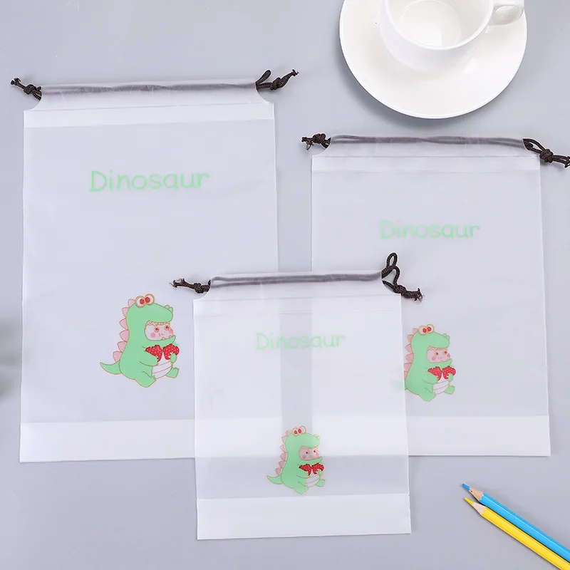 Милый мультяшный маленький динозавр сумка на шнурке органайзер для одежды