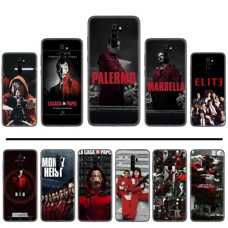 Бумага для дома Испания ТВ деньги Heist чехол из силикона и ТПУ Роскошный телефона Xiaomi Redmi Note 4x4x5 6 7 8 pro S2 плюс 6A